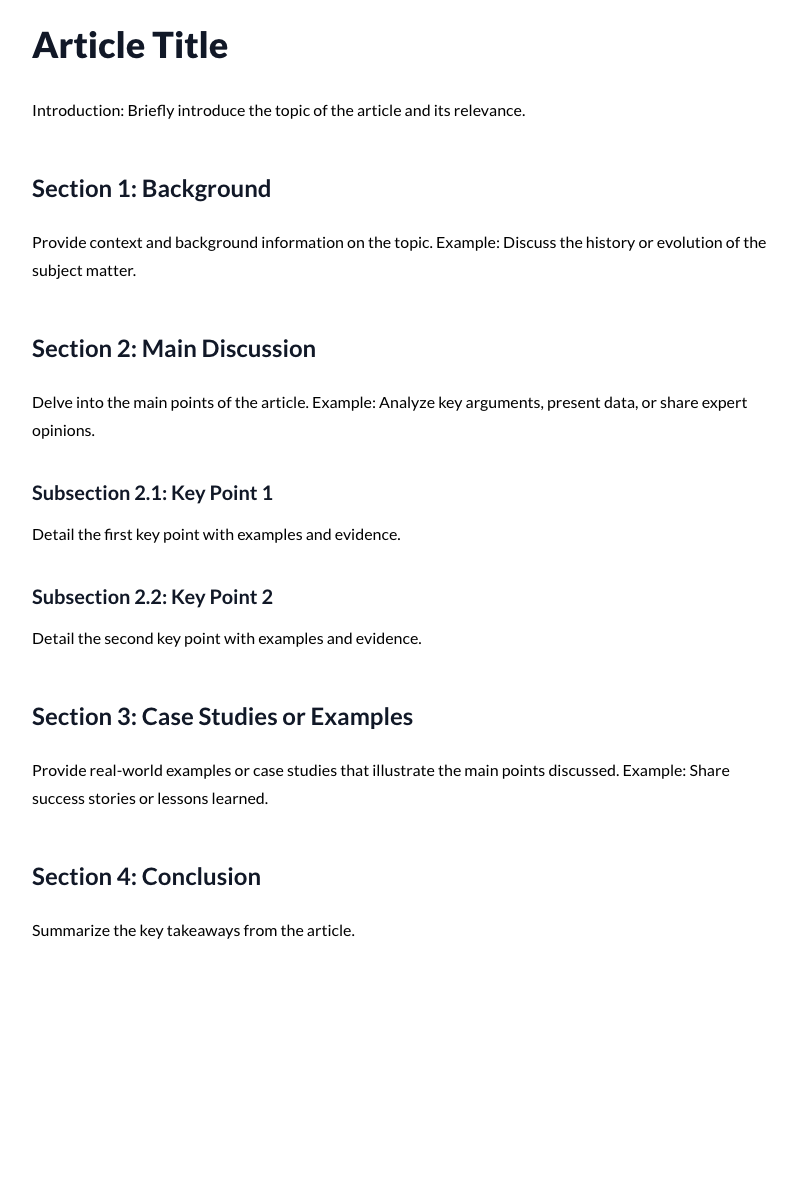 AI-Powered Article Template