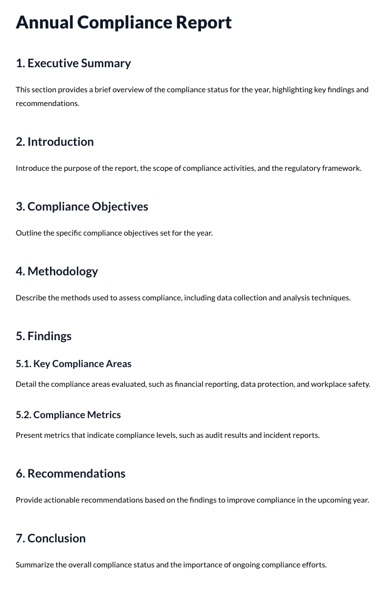 Annual Compliance Report