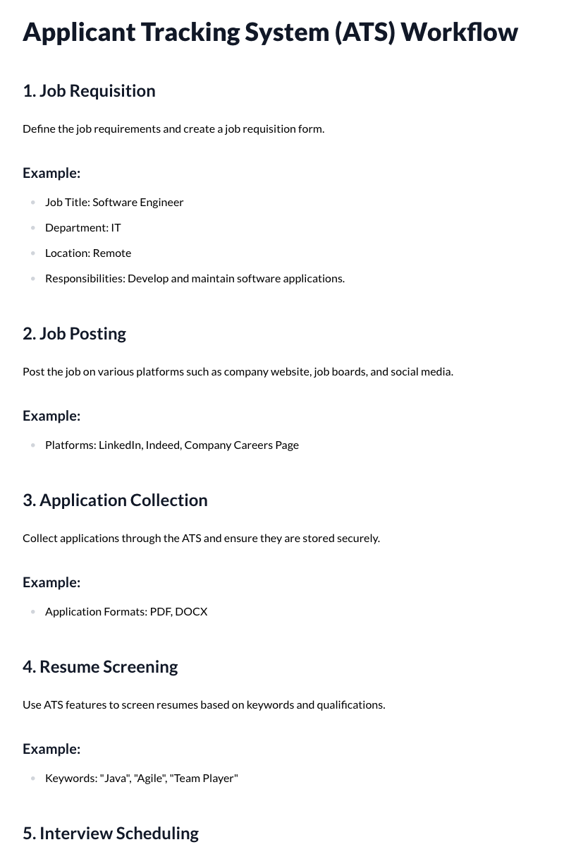 Applicant Tracking System (ATS) Workflow Template