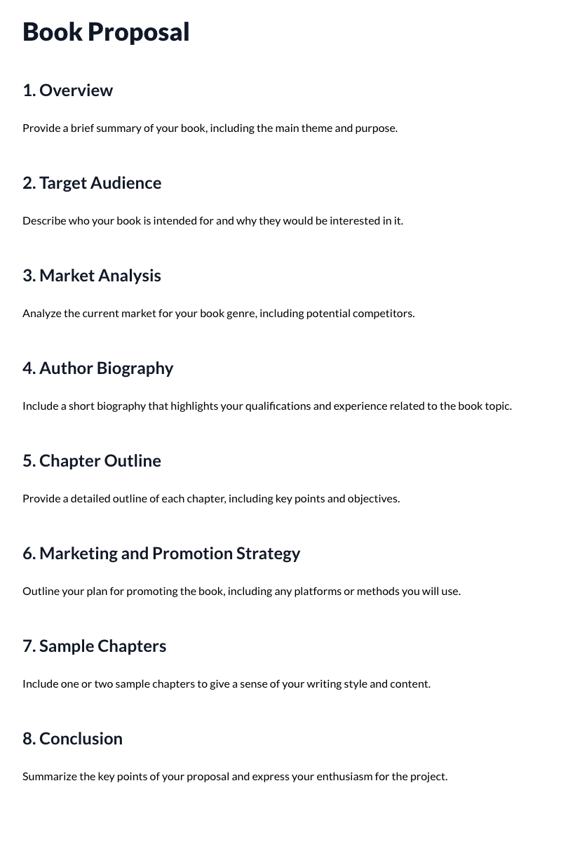 Book Proposal Template