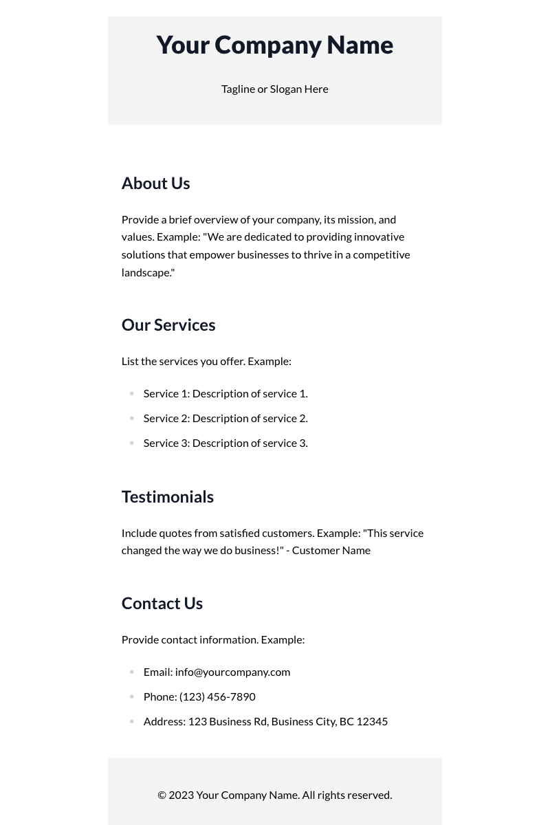 Brochure Template