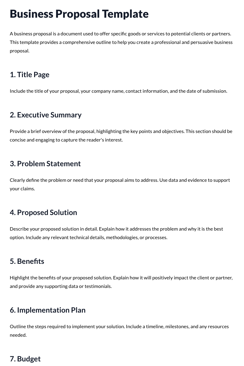 Business Proposal Template