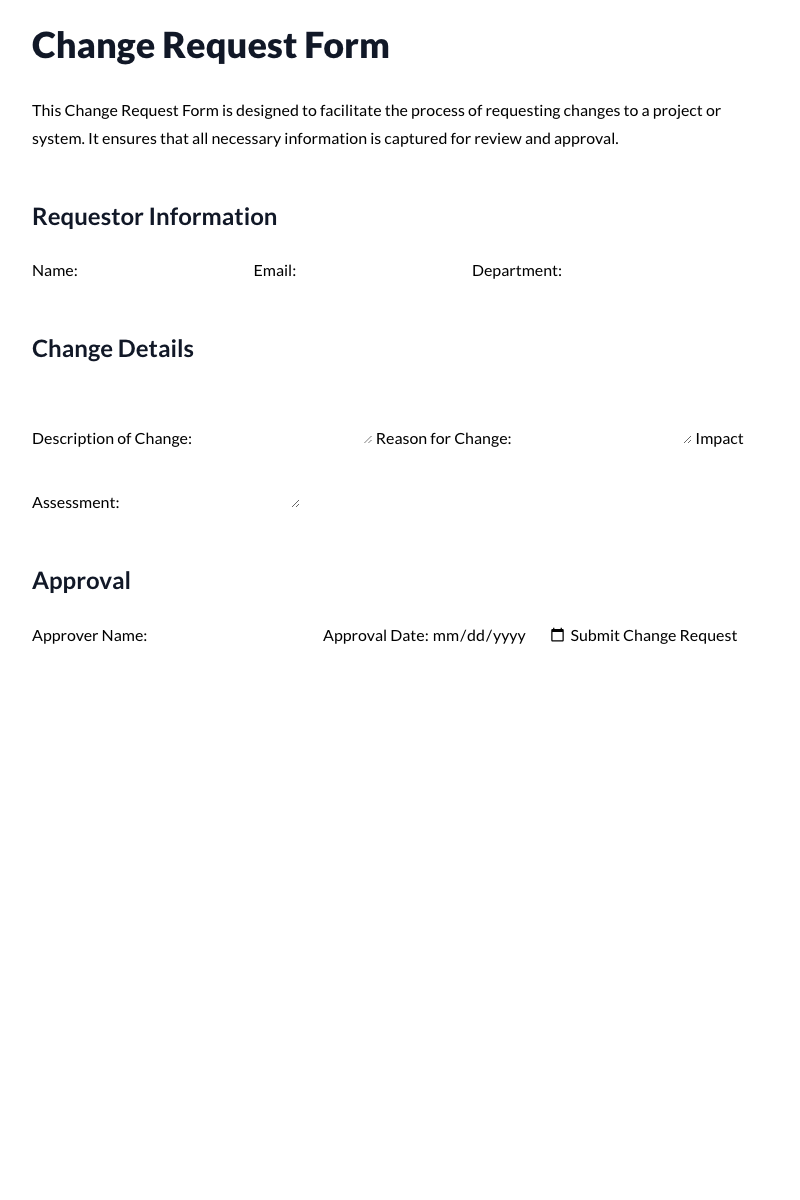 Change Request Form