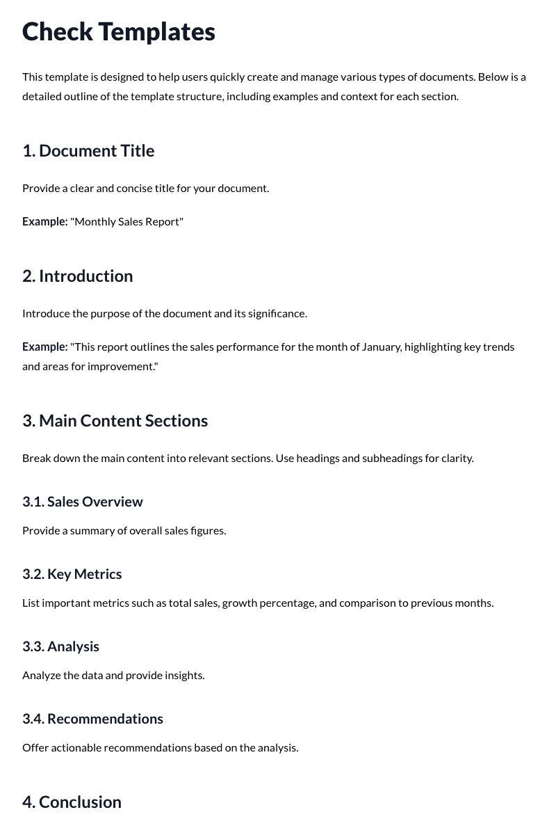 Check Templates