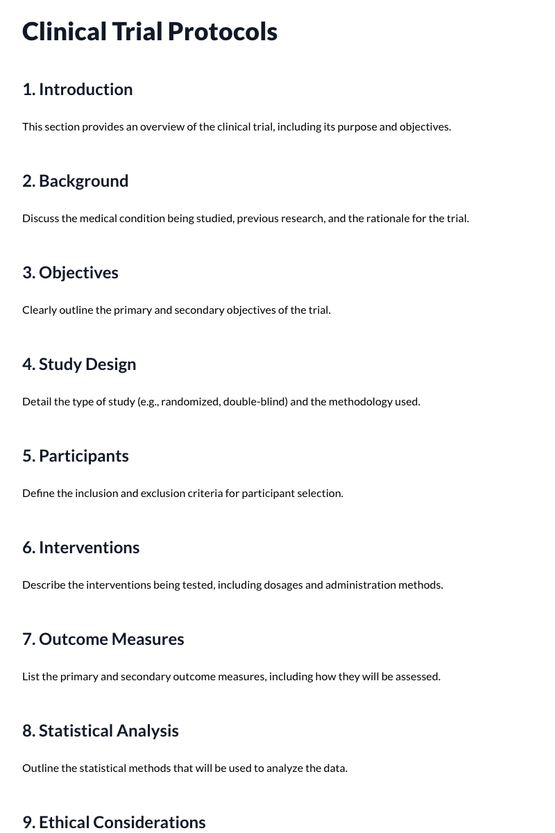 Clinical Trial Protocols