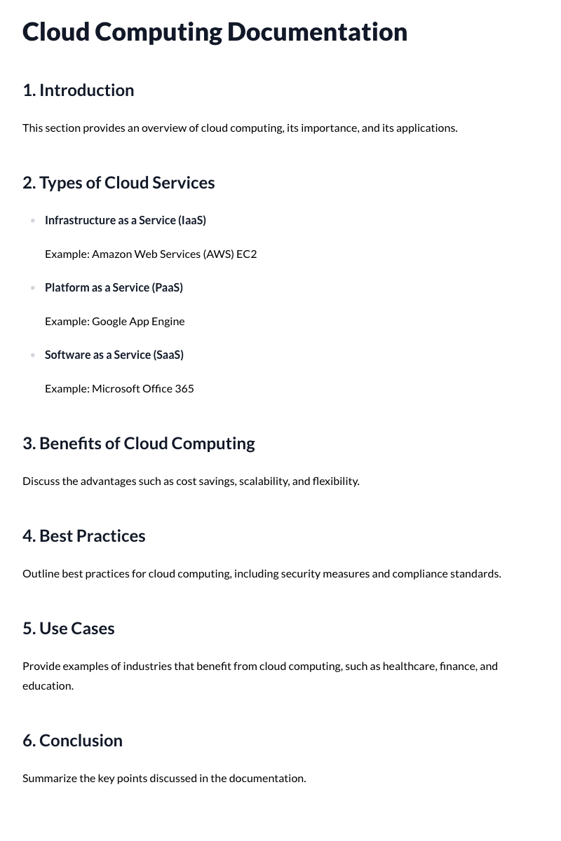 Cloud Computing Documentation