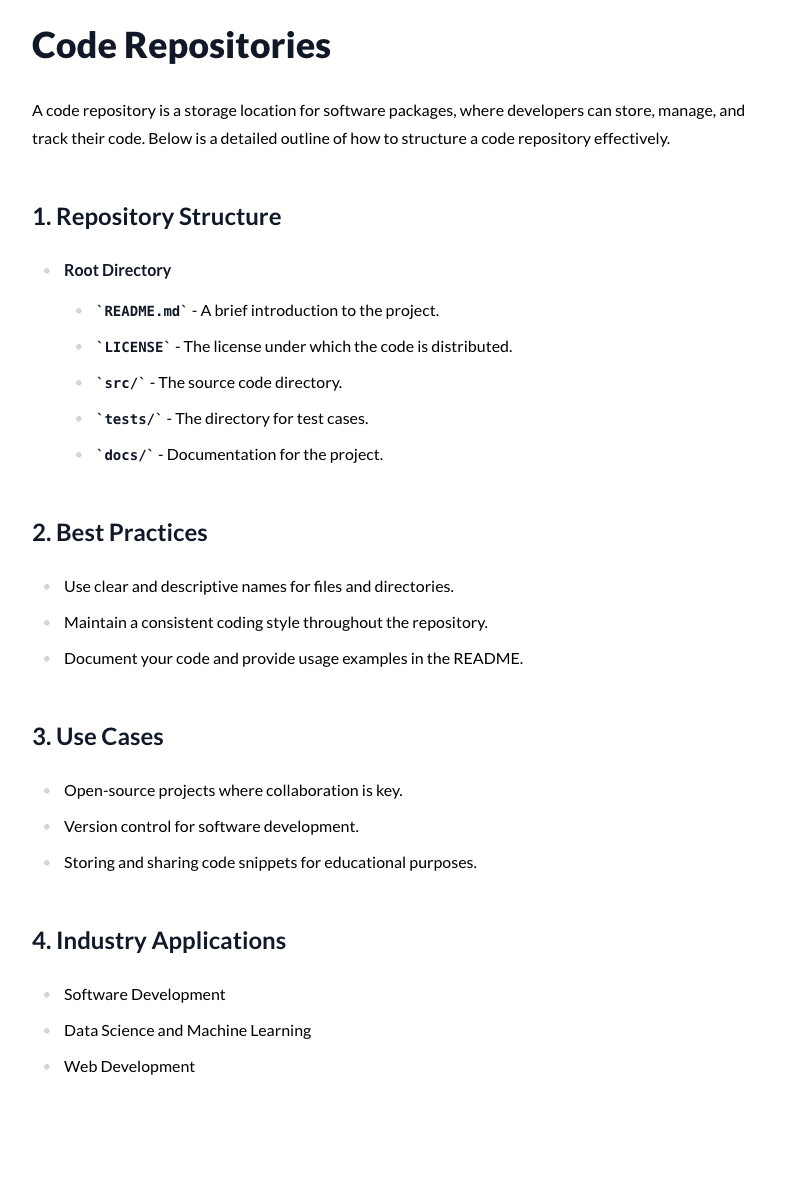 Code Repositories