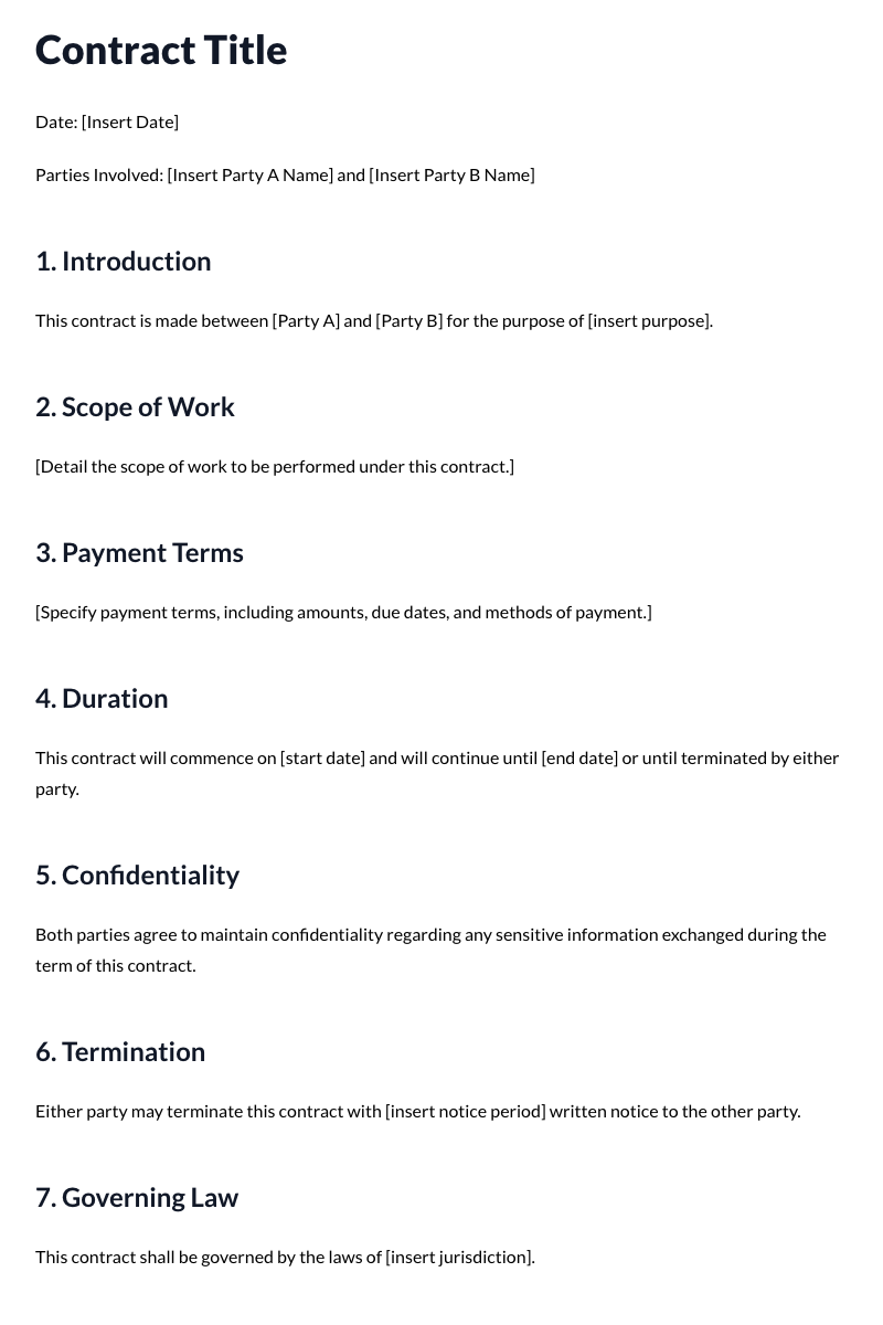 Contracts Template