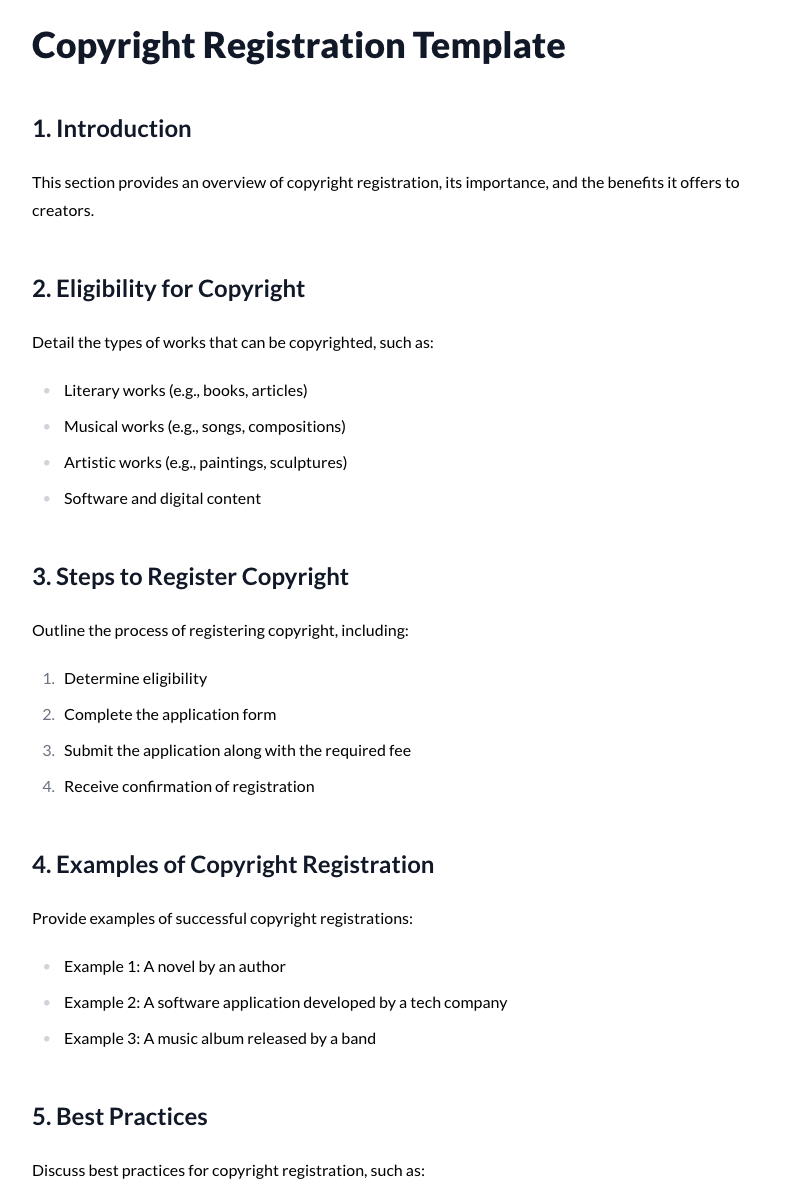 Copyright Registrations