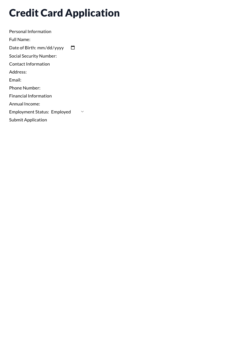 Credit Card Applications