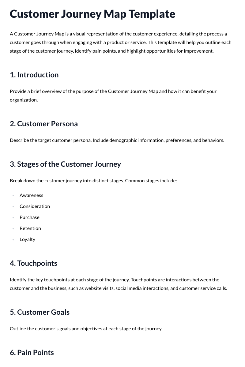 Customer Journey Map