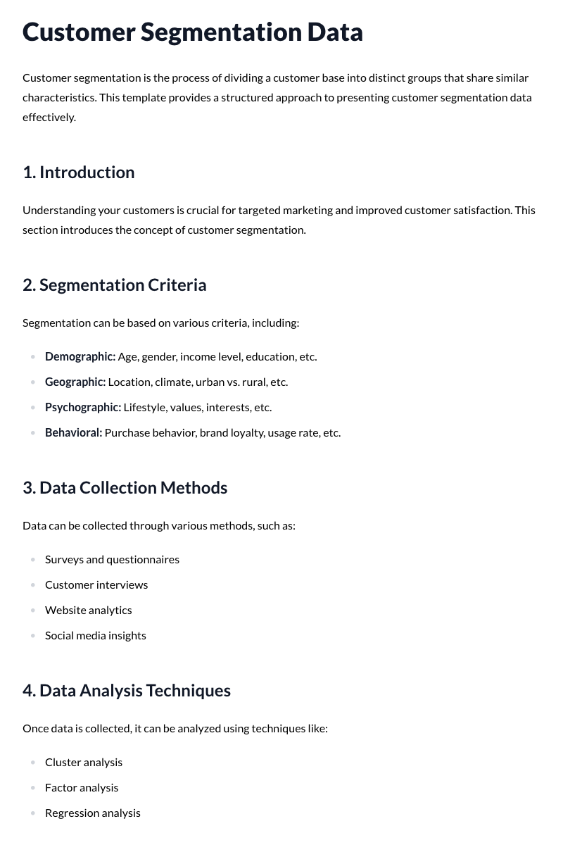 Customer Segmentation Data