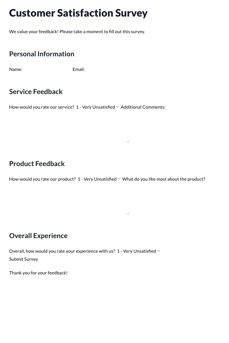 Customer Survey