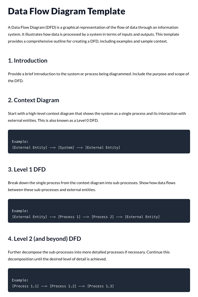 Data Flow Diagram Template