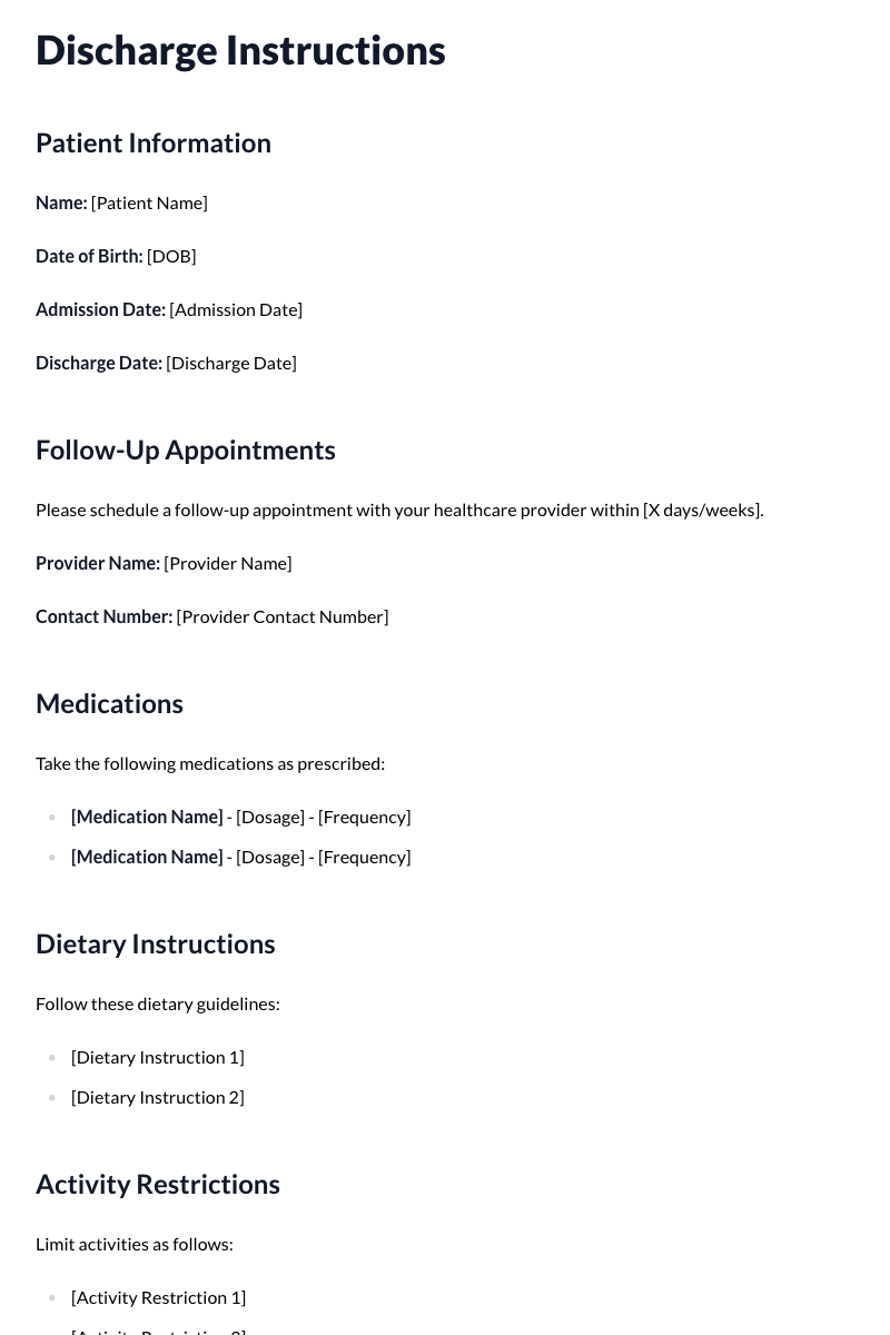 Discharge Instructions