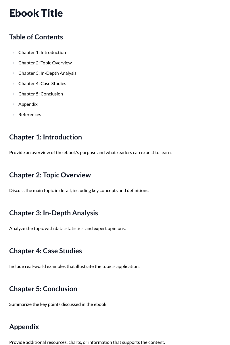 Ebook Template