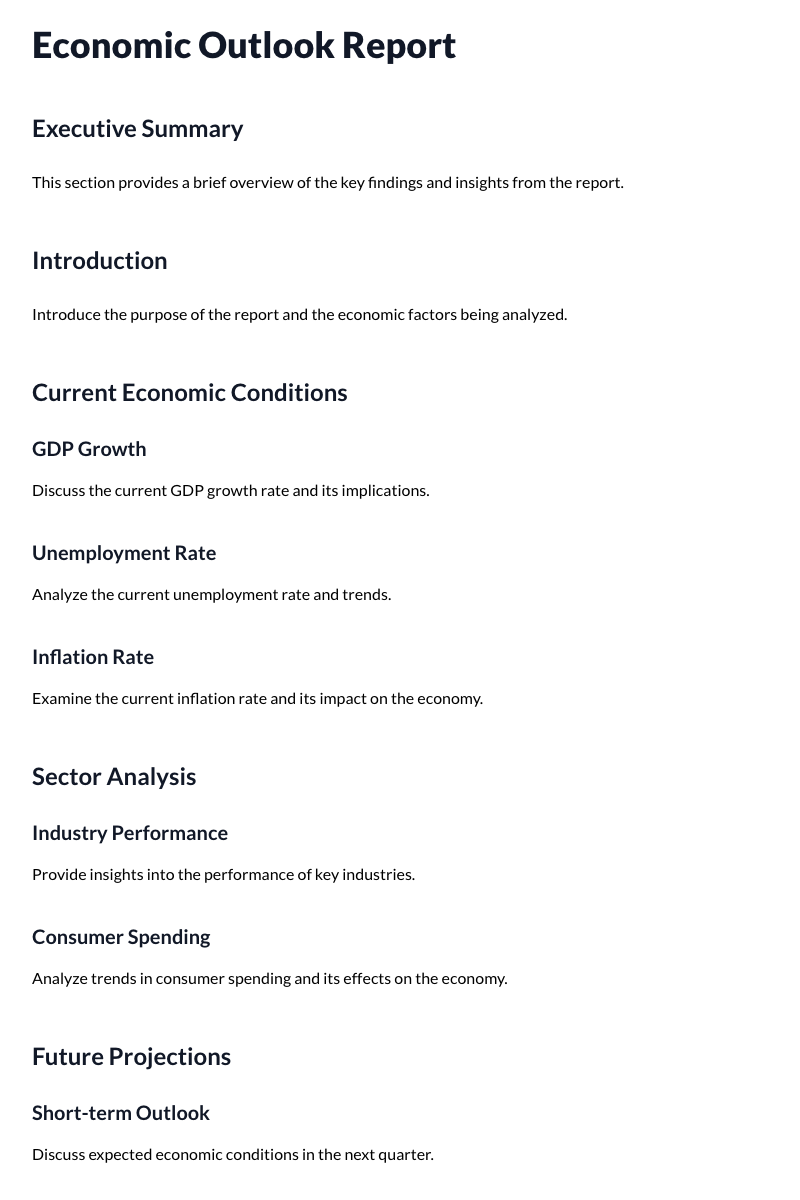 Economic Outlook Reports