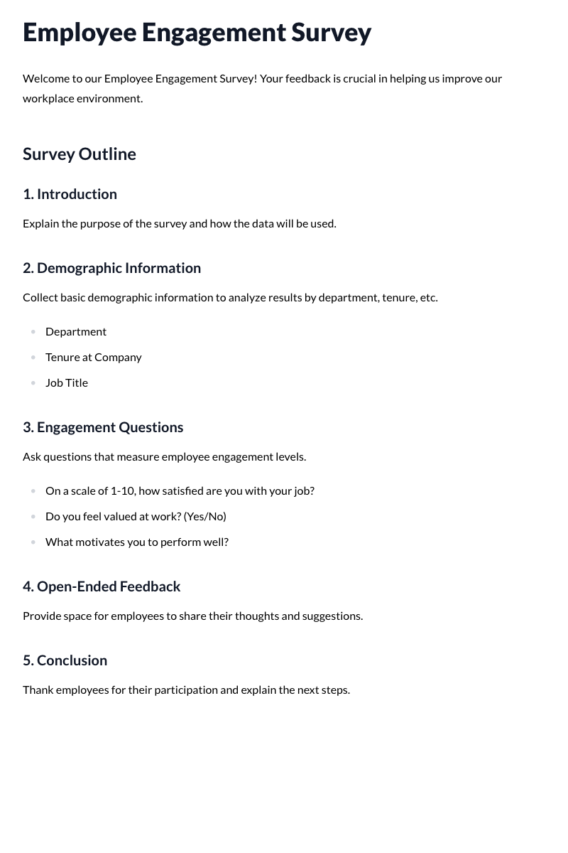 Employee Engagement Survey