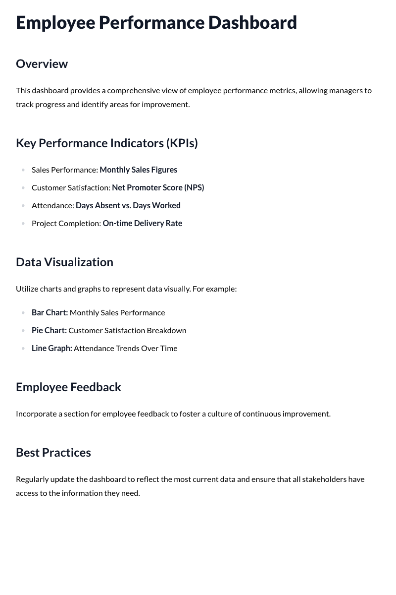 Employee Performance Dashboard