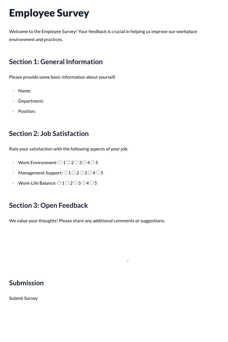 Employee Survey