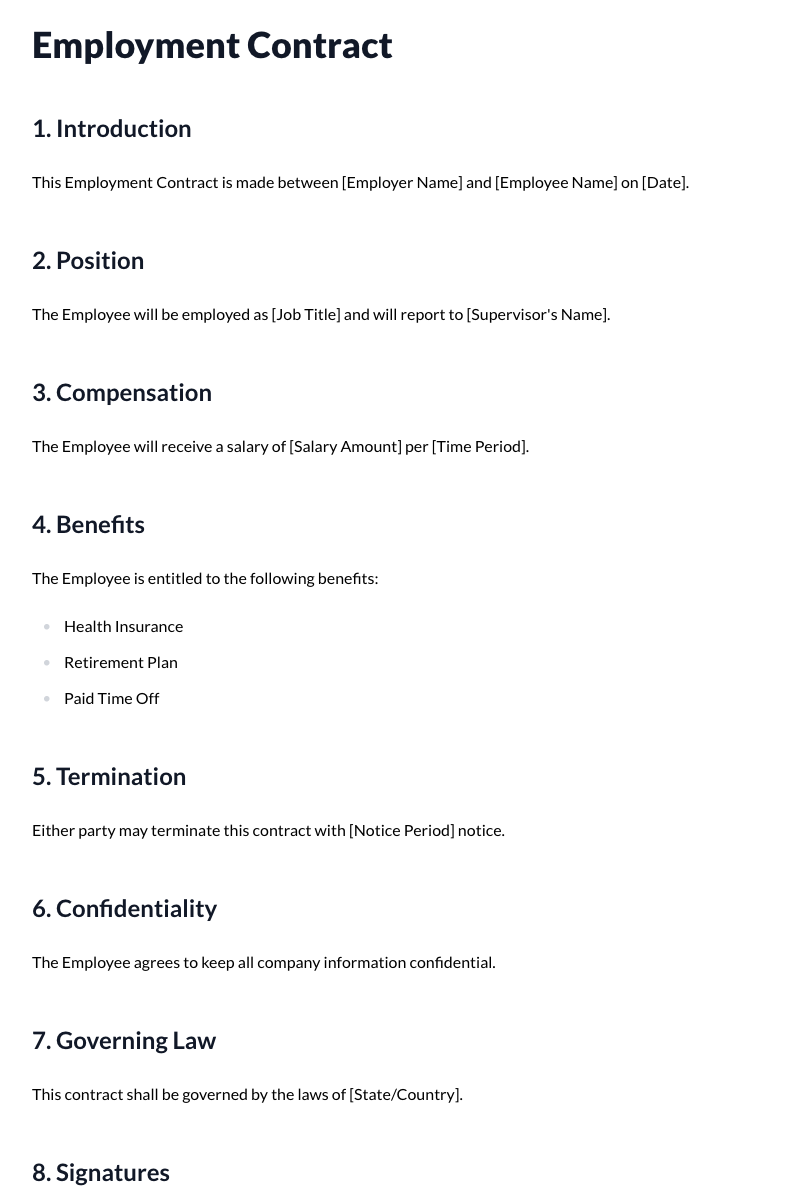 Employment Contracts