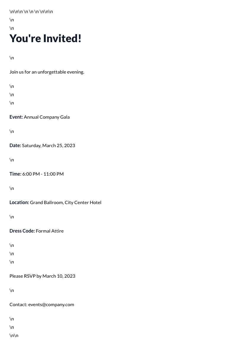 Event Invitation