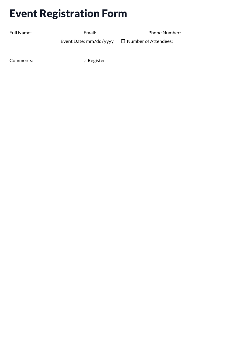 Event Registration Form