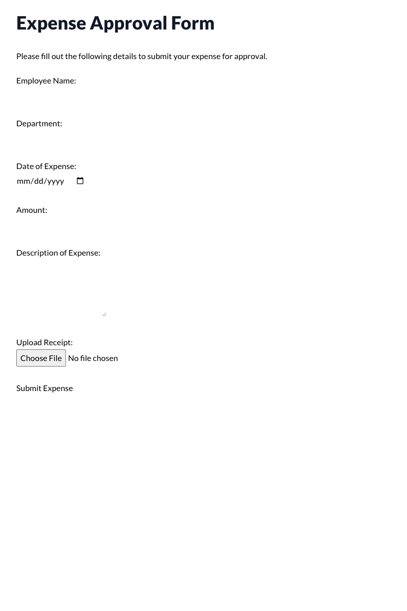 Expense Approval Form
