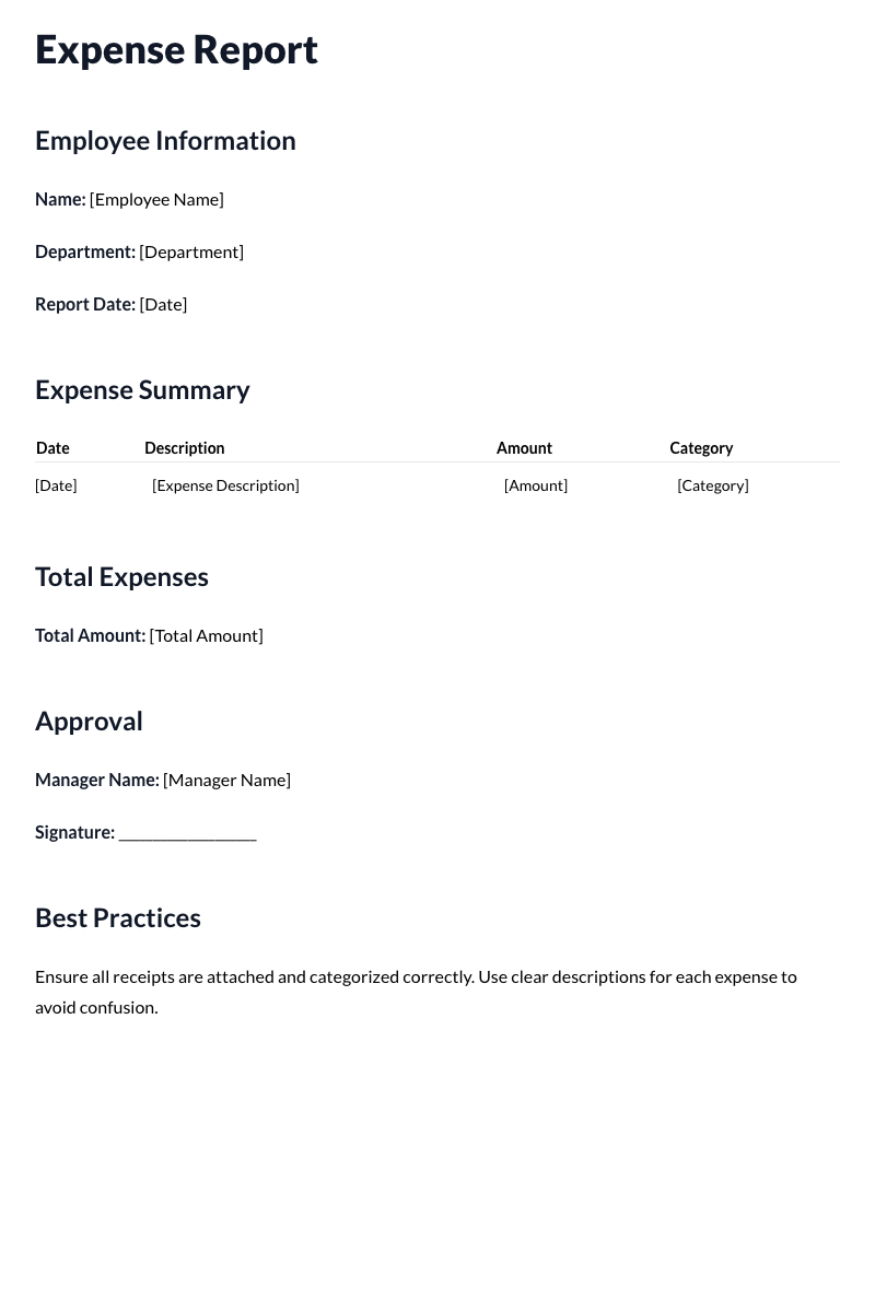 Expense Report