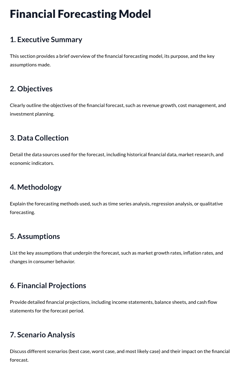 Financial Forecasting Model