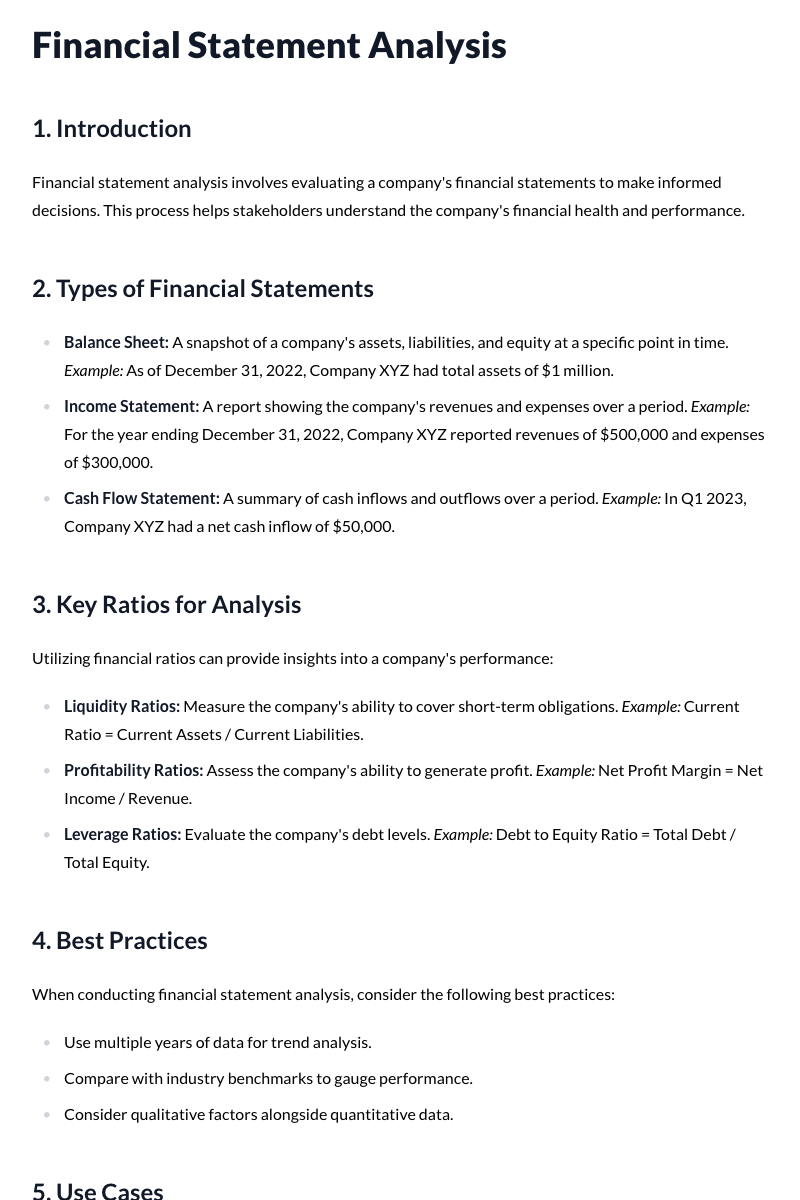 Financial Statement Analysis
