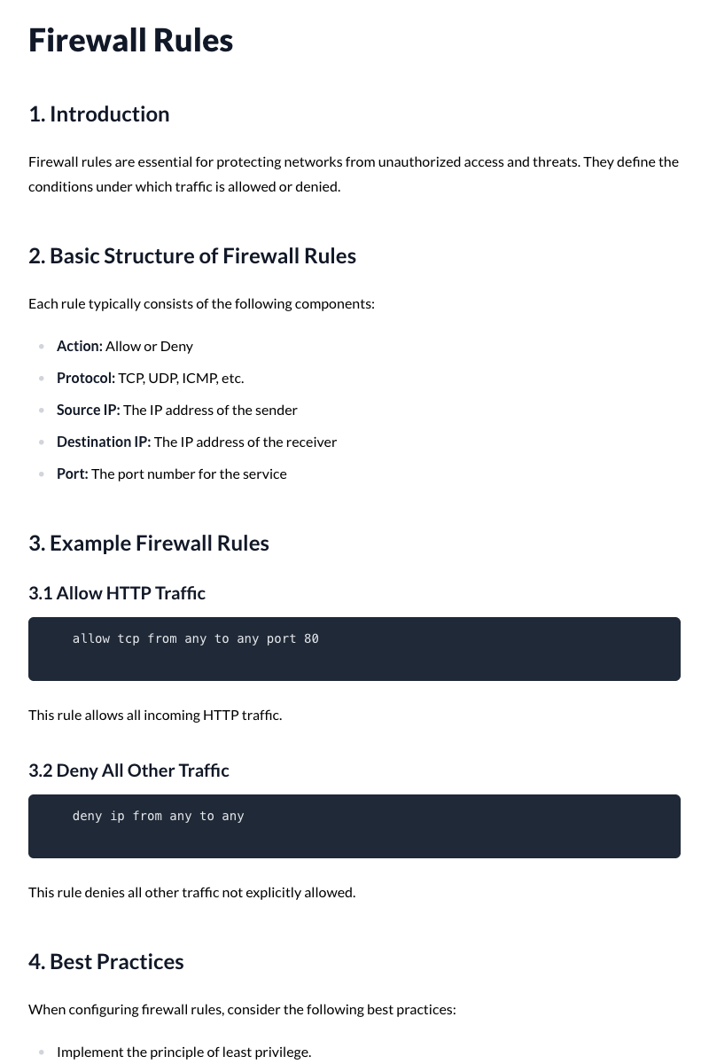 Firewall Rules