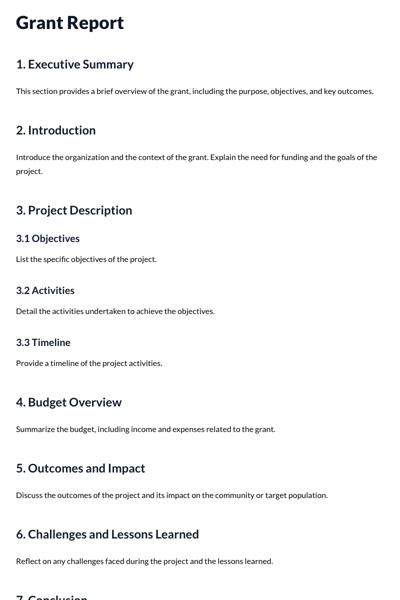 Grant Report