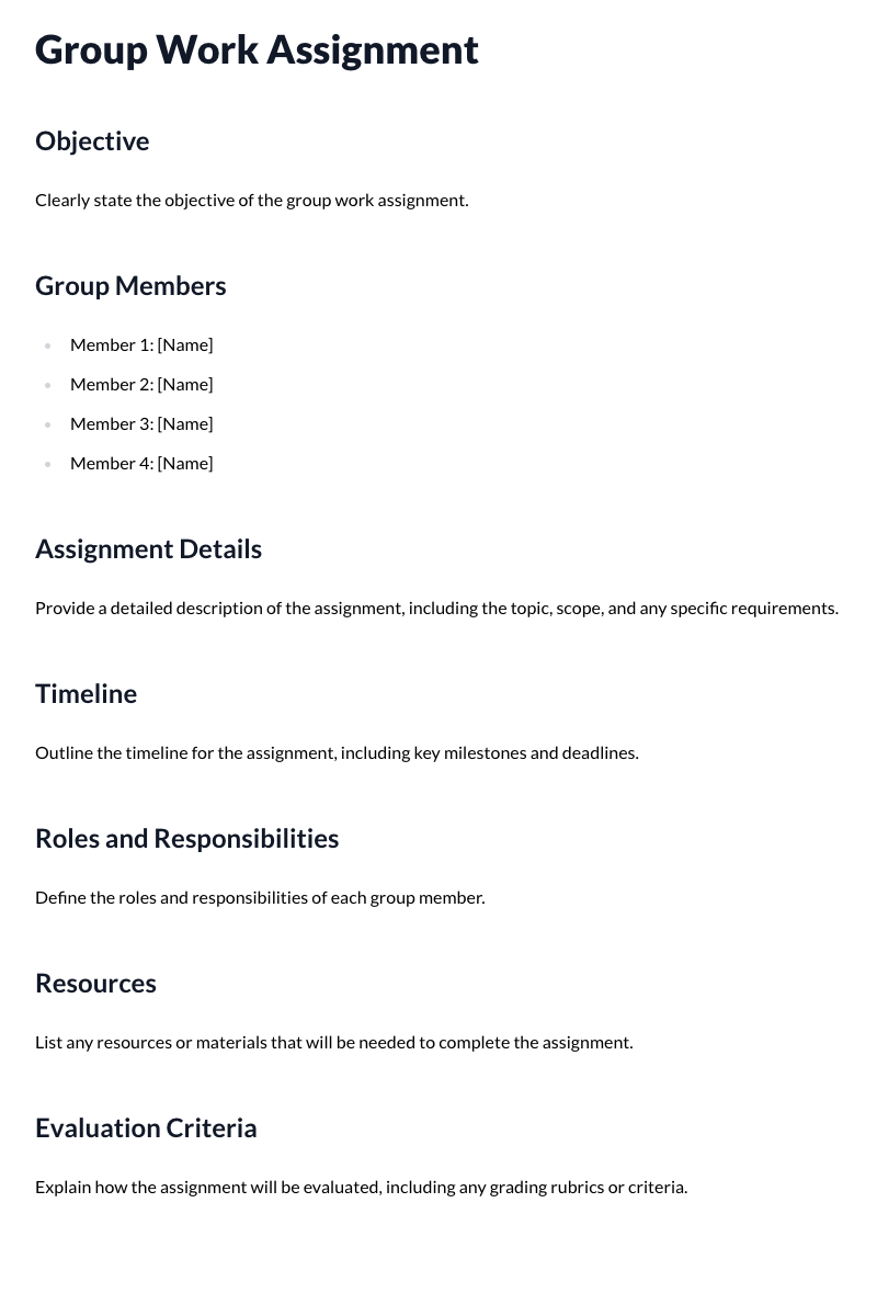 Group Work Assignment Template