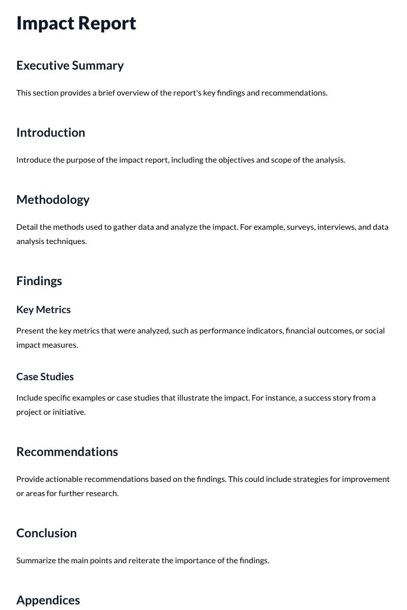 Impact Report Template