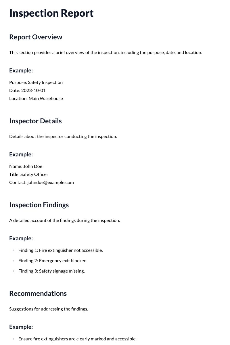 Inspection Reports