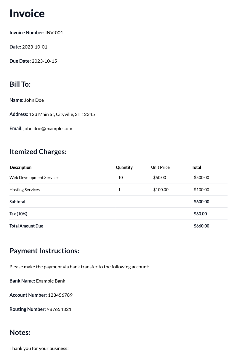 Invoice Template