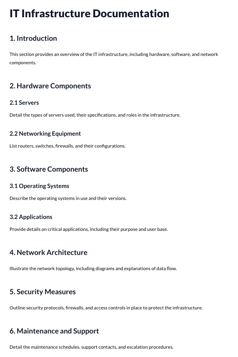 IT Infrastructure Documentation