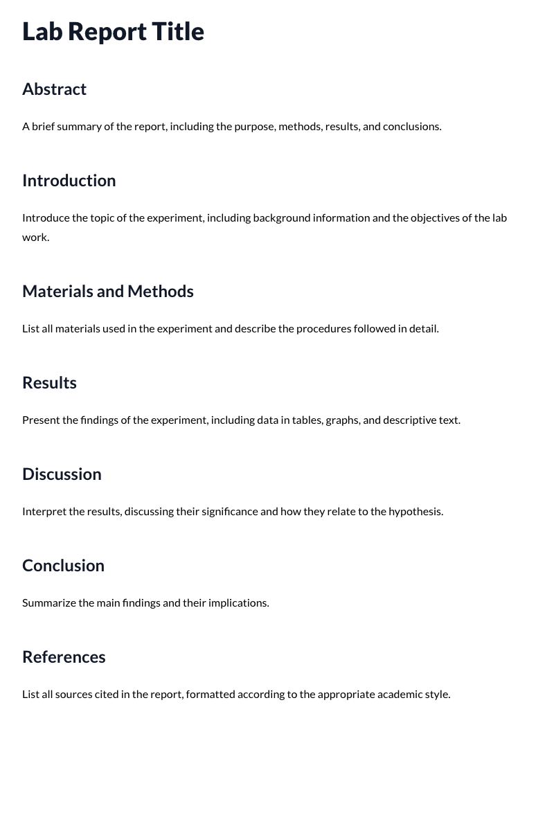 Lab Report Template