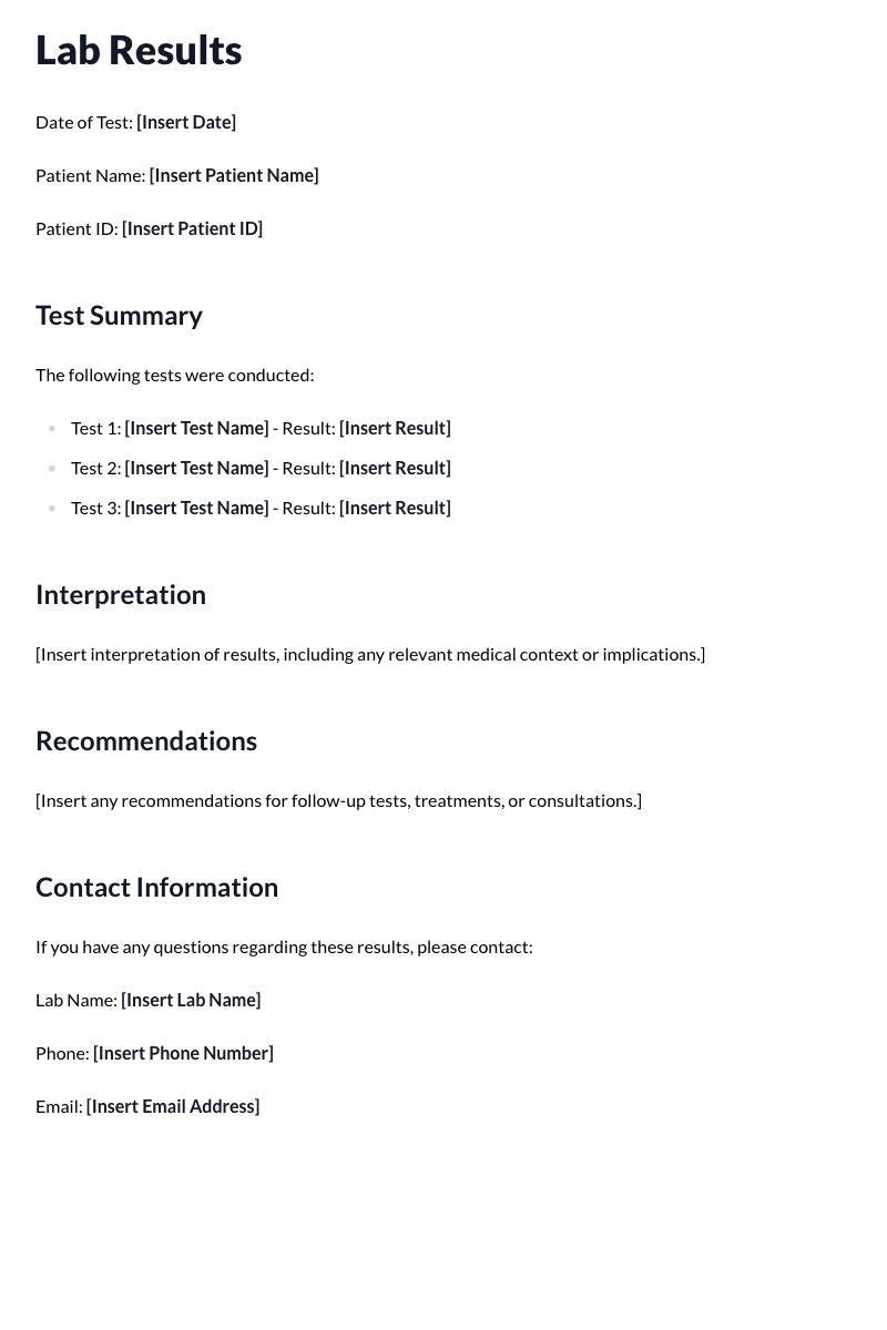 Lab Results