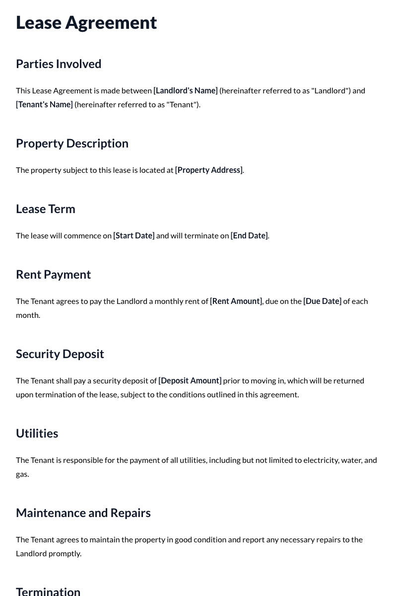 Lease Agreement