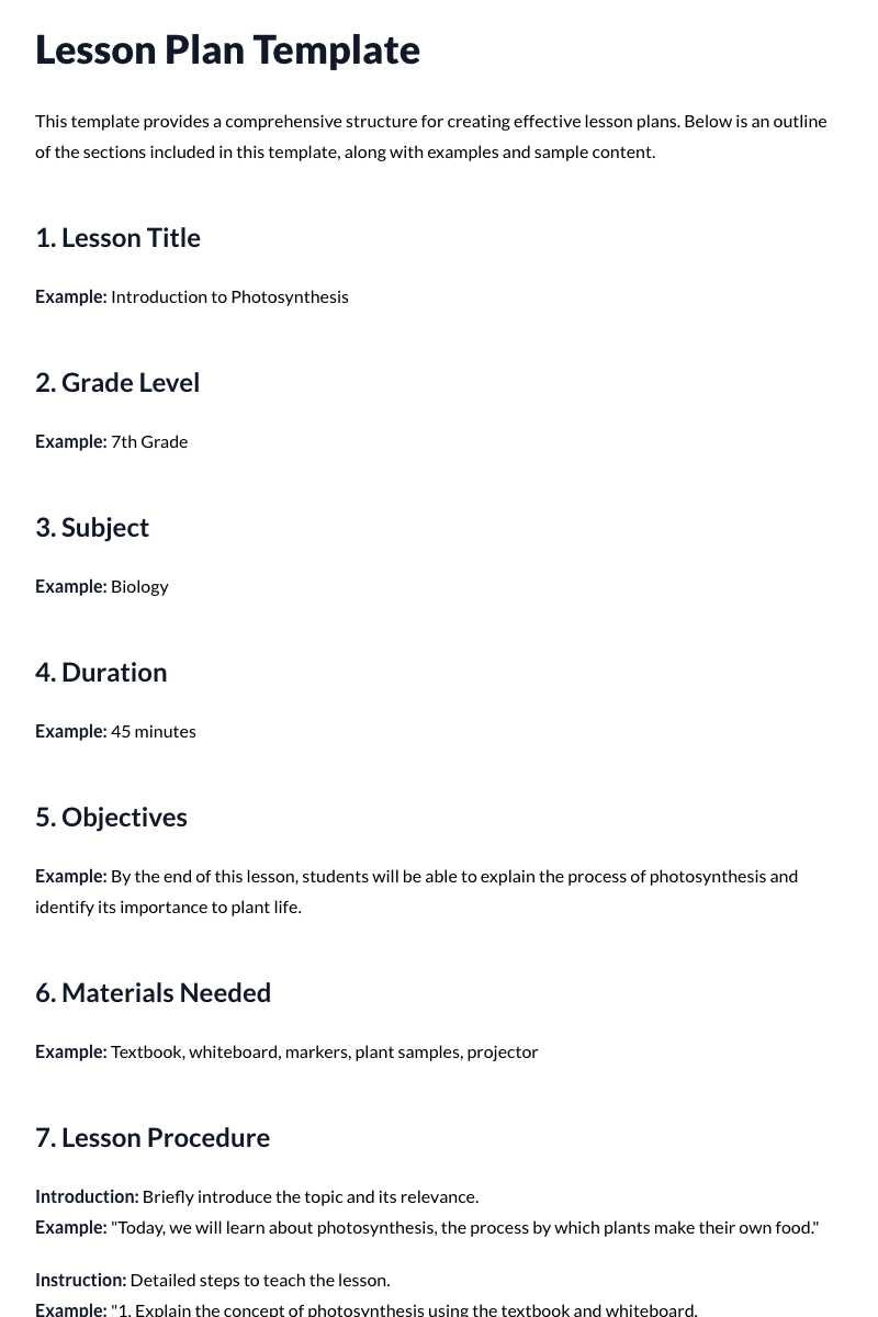 Lesson Plan