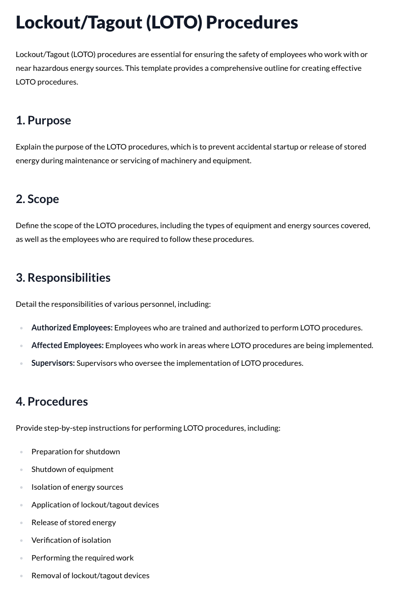 Lockout/Tagout (LOTO) Procedures