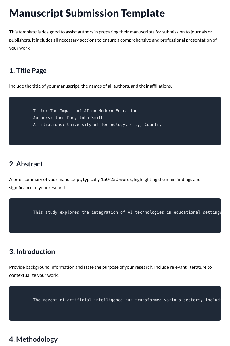 Manuscript Submission Template