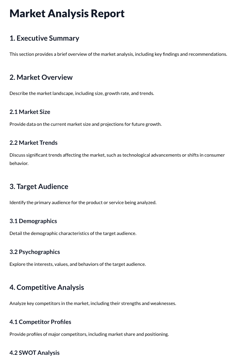 Market Analysis Report