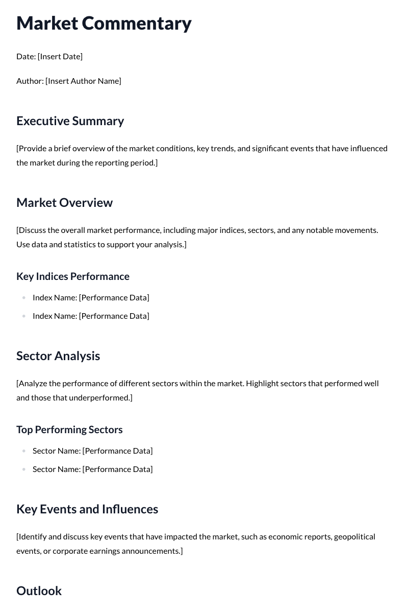 Market Commentary
