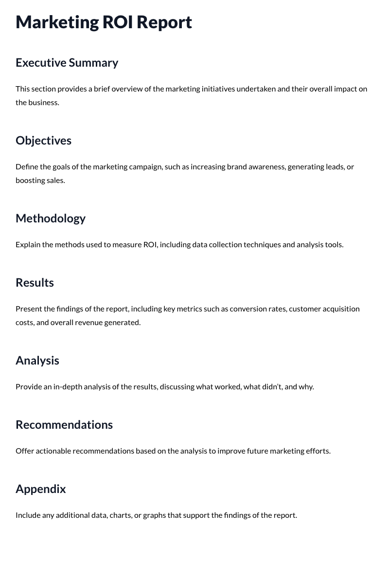 Marketing ROI Reports