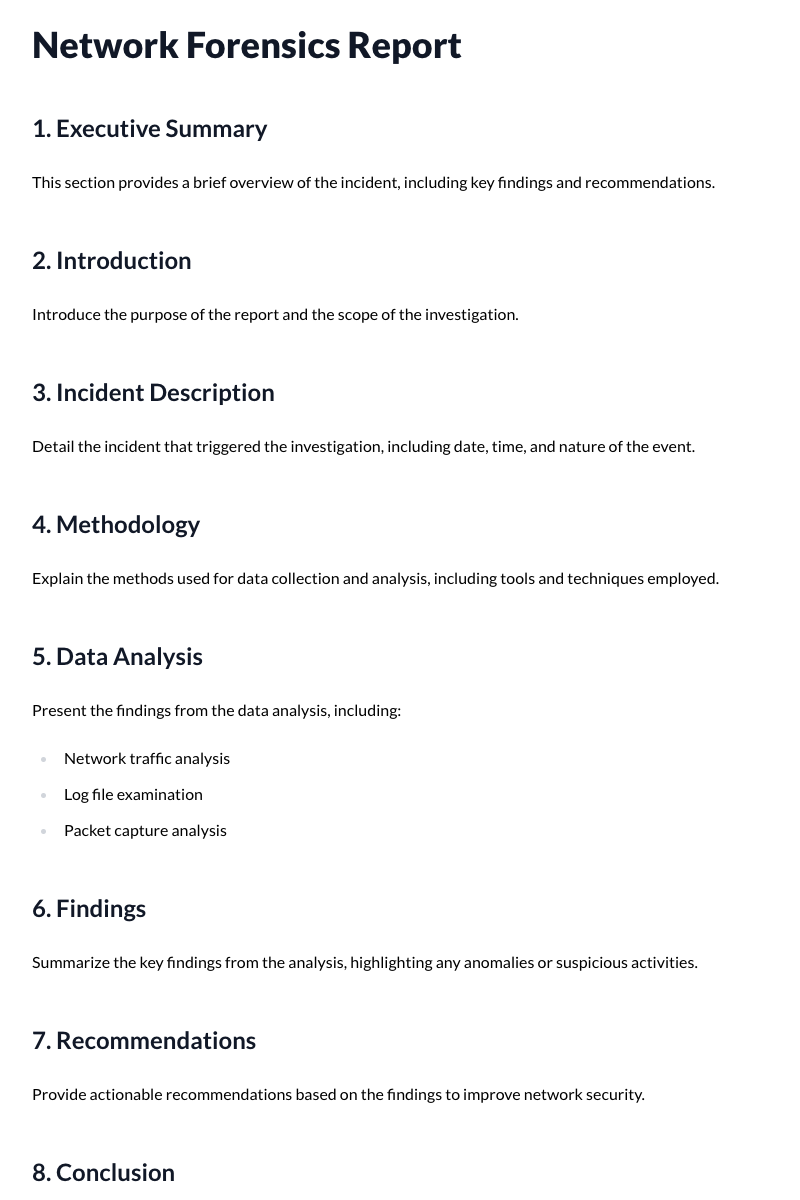 Network Forensics Report Template