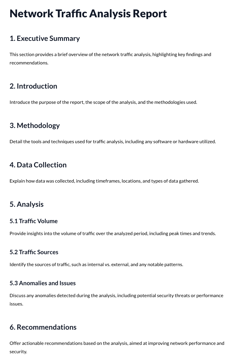 Network Traffic Analysis Report Template