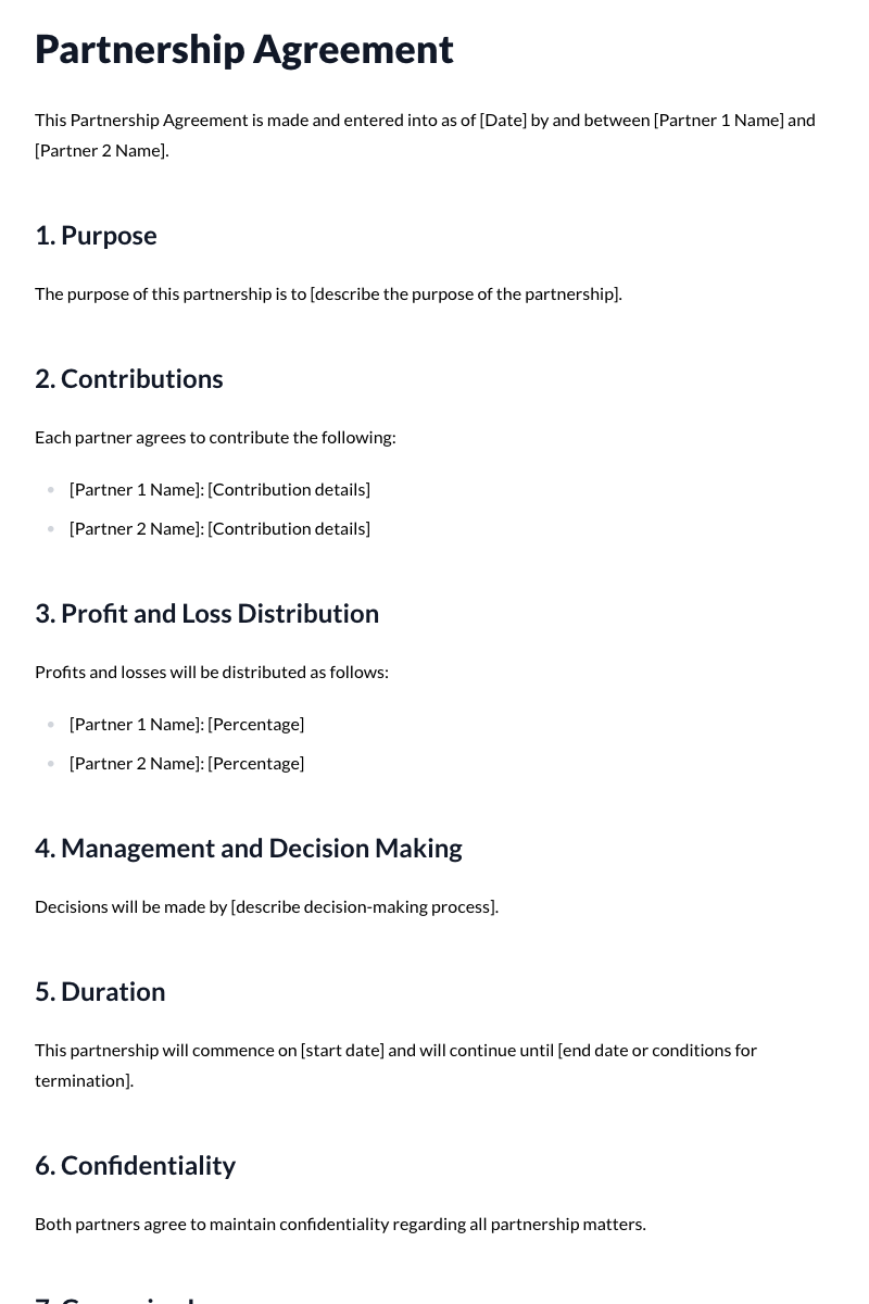 Partnership Agreement